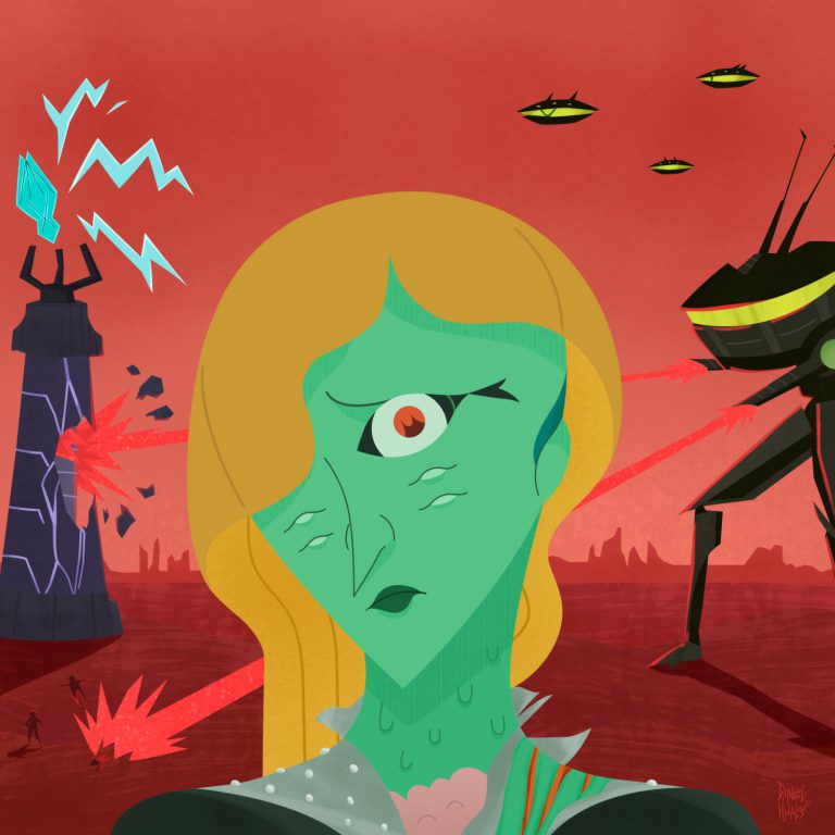 Alien en una explanada